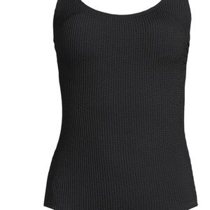 Black Textured one piece swimsuit. NWT!‎